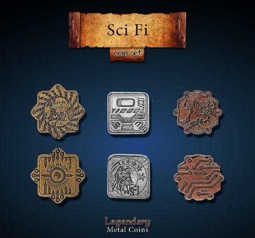 Sci Fi Coin Set Legendary Metal Coins